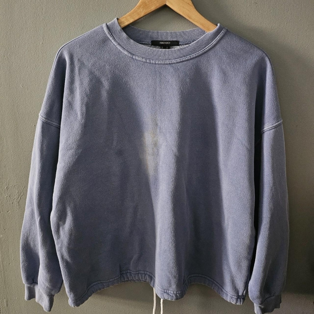 light blue/ light purple/periwinkle sweatshirt